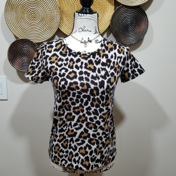 J.CREW Bundle 2 T-Shirt Short Sleeves, one Animal Print And Yellow SIZE XS. - Picture 2 of 16